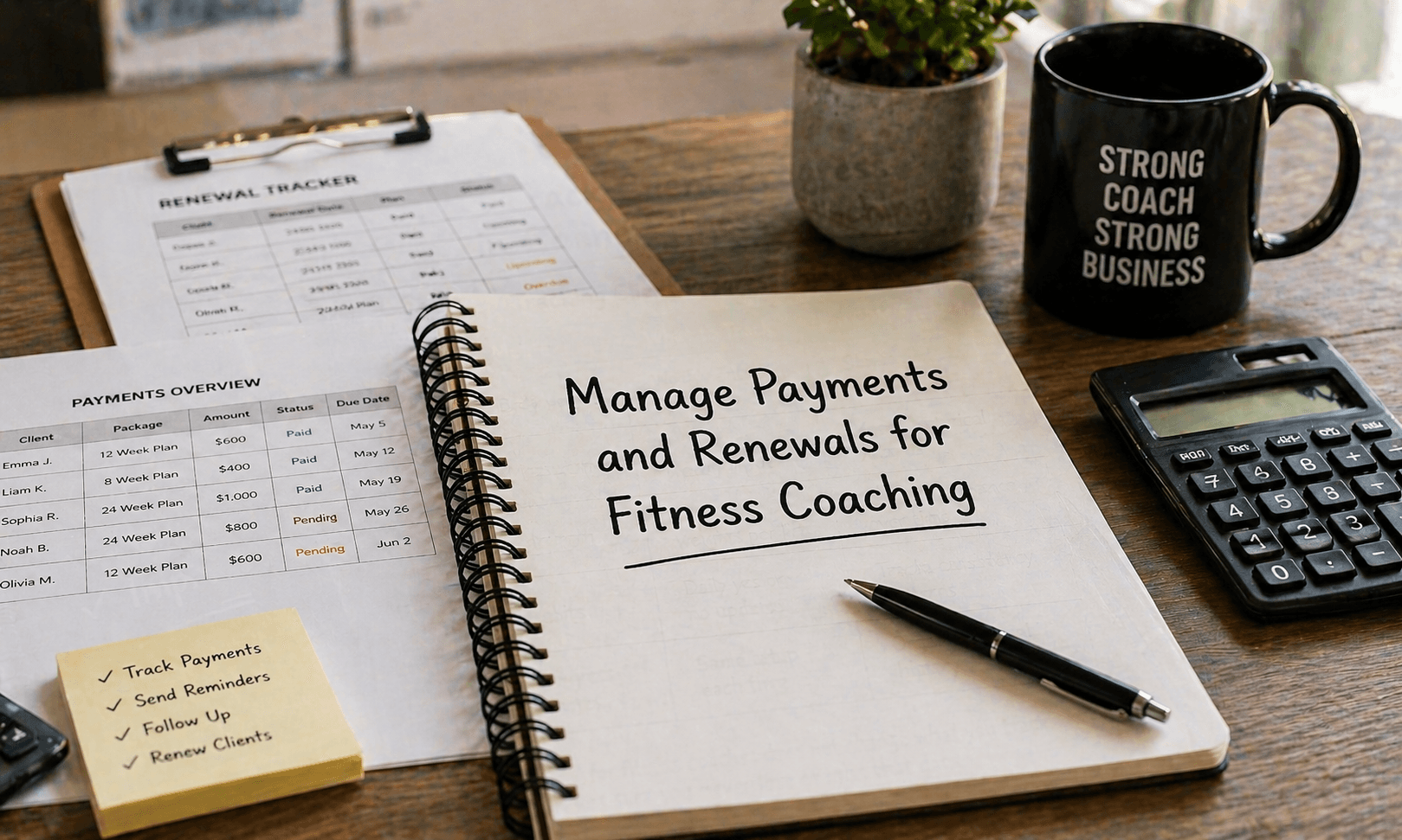 Manage Payments and Renewals for Fitness Coaching